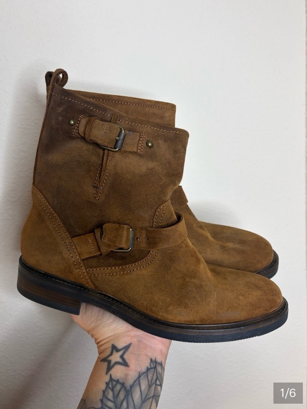 J. Crew | Women’s Brown Suede Buckle Boots Size 9.5 NWOB